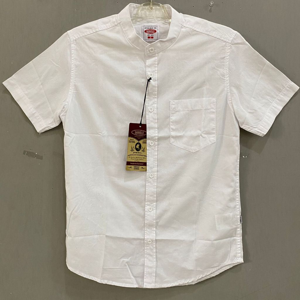 KEMEJA PRIA GABRIELLE POLOS PUTIH LENGAN PENDEK 6K0124