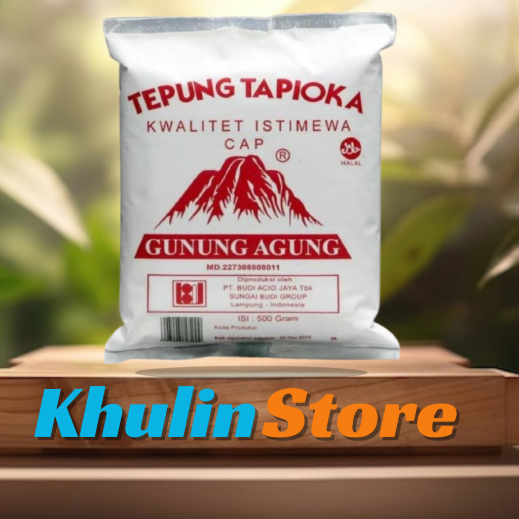 

Tepung Tapioka Cap Gunung Agung Merah 500gr/Tepung Sagu/Tepung Aci/Tepung Tapioka/Tepung Kanji/Tepung Gorengan/Tepung Singkong