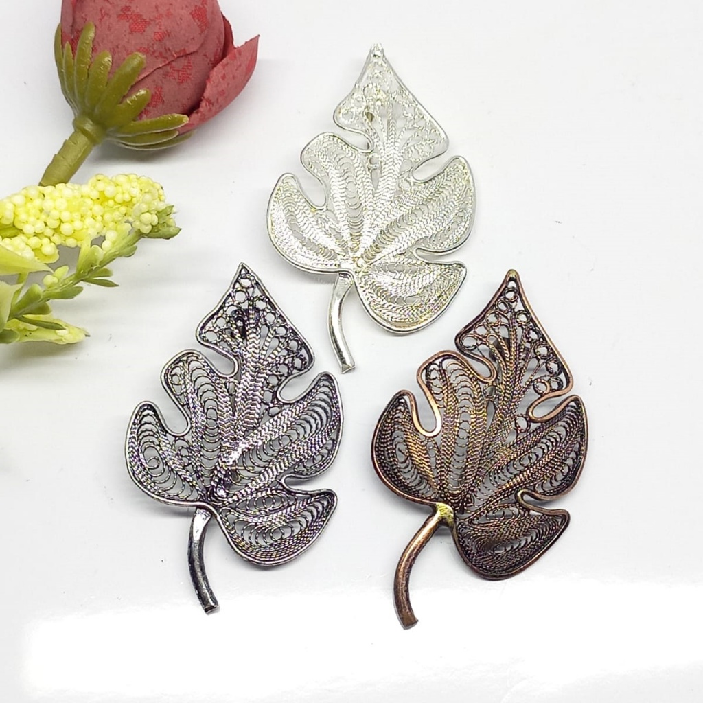 Bros Filigree Kebaya Jilbab Handmade Tembaga Krom Perak Asli Kotagede ID078