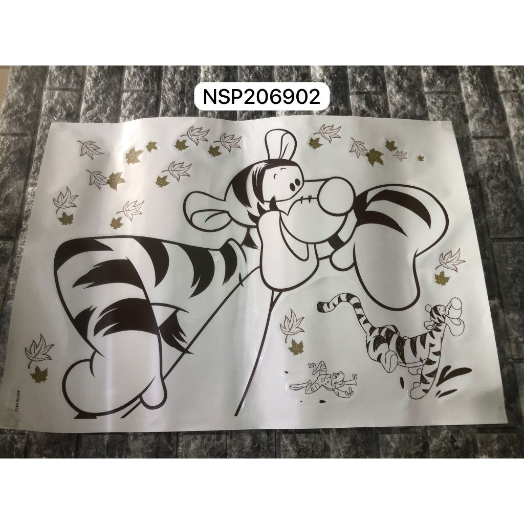WALLSTIKER DINDING MOTIF KARTUN TIGER STIKER ANAK