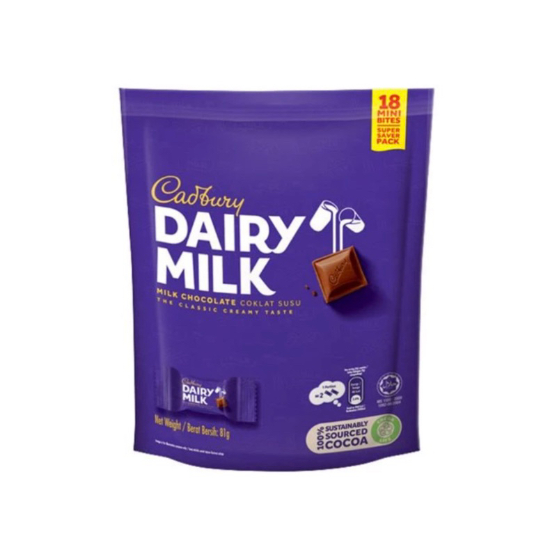 

Cadbury Cokelat Dairy Milk Share Bag isi 18