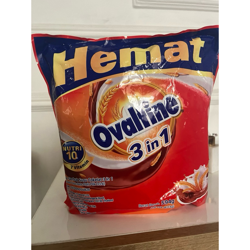 

Ovaltine 3 in 1 Susu bubuk 18 stick Exp Oktober 2025