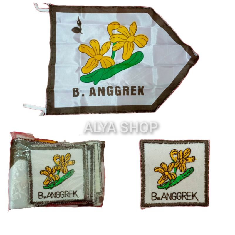 BET REGU ANGGREK | Bet Tanda Regu Bunga | Tanda Regu Bordir Gambar Bunga | Badge Pramuka