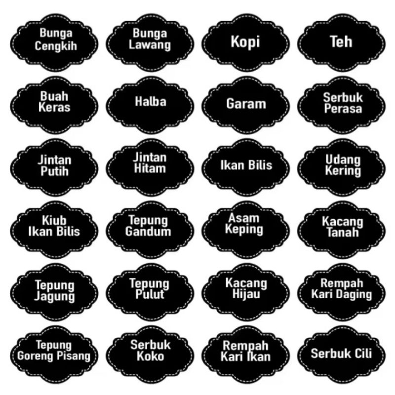 

Stiker Label bumbu estetik isi 8 pcs