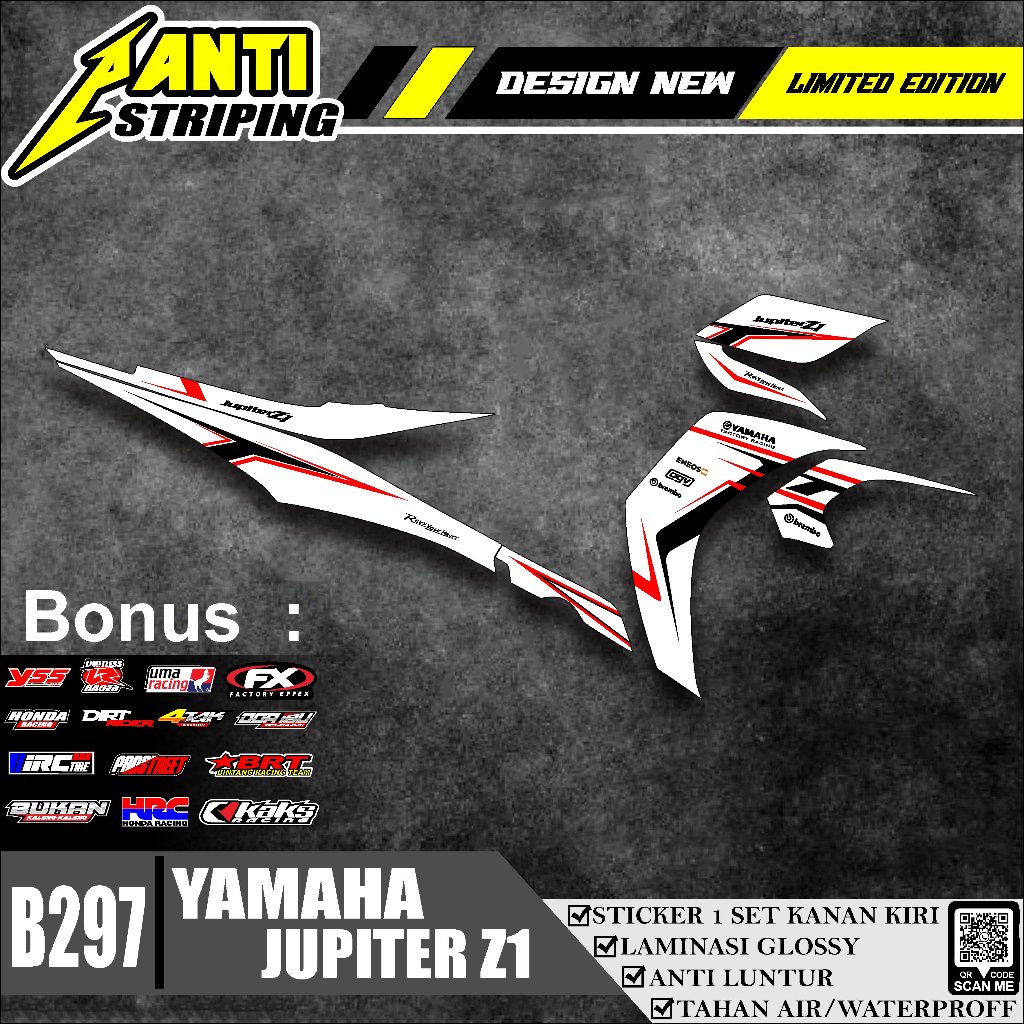 Striping motor jupiter z1 Variasi - Sticker Striping Jupiter Z1 Variasi List semifull -Striping Yama