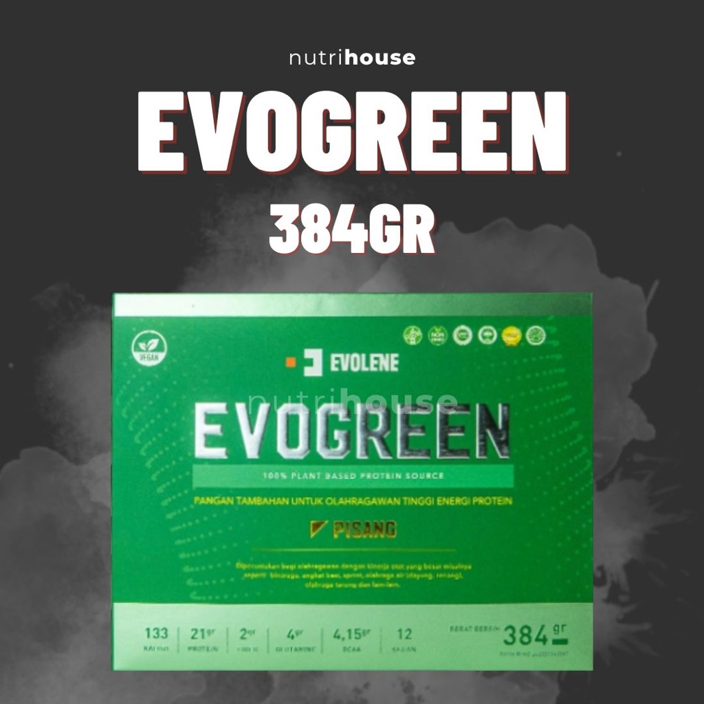 Evolene Evogreen 12s Evo Green Vegan Protein Nutrihouse Evolene Medan Sumatera Utara