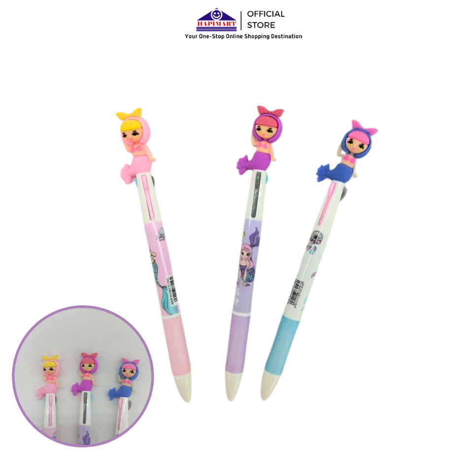 

Pena Ballpoint Tricolor Mermaid /Pen Multi Warna 3 Color Pen Isi 1PCS