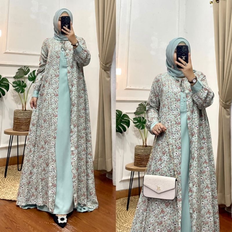 lavy set|stelan kardi rayon|gamis rayon cardi