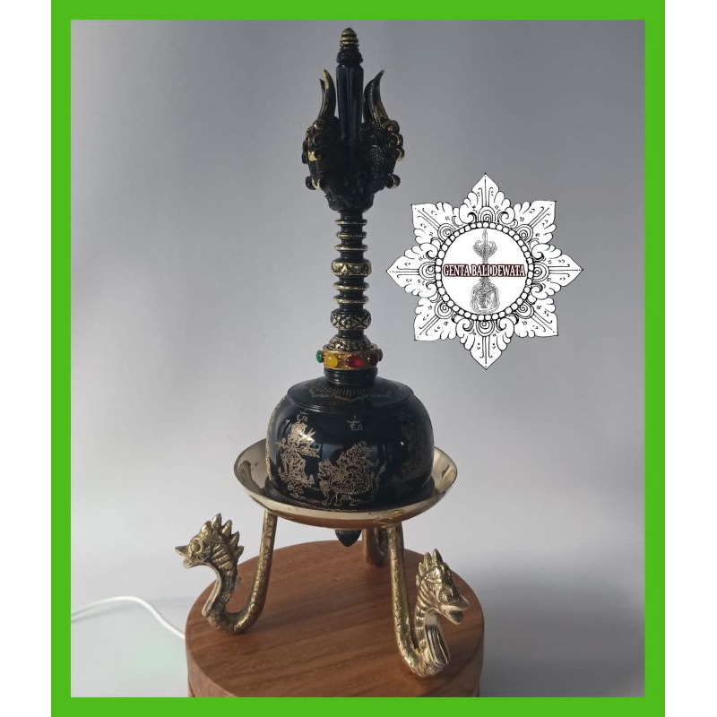 GENTA DEWATA NAWA SANGA 7 CM MANGGIS DI UKIR WAYANG / GENTA MANGGIS 7 CM / BAJRA MANGGIS / BAJRA GEN