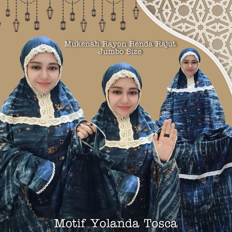 Mukena Rayon Motif Renda Rajut