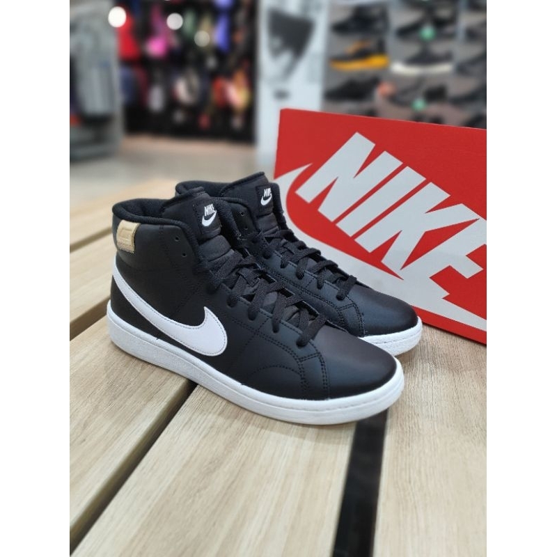 Sepatu Sneakers Pria - NIKE Court Royale 2 Mid - Black/White [CQ9179-001] - Original