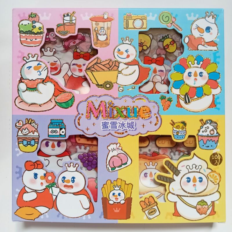 

Stiker PVC Rainbow Mixue Per Box Isi 100pcs