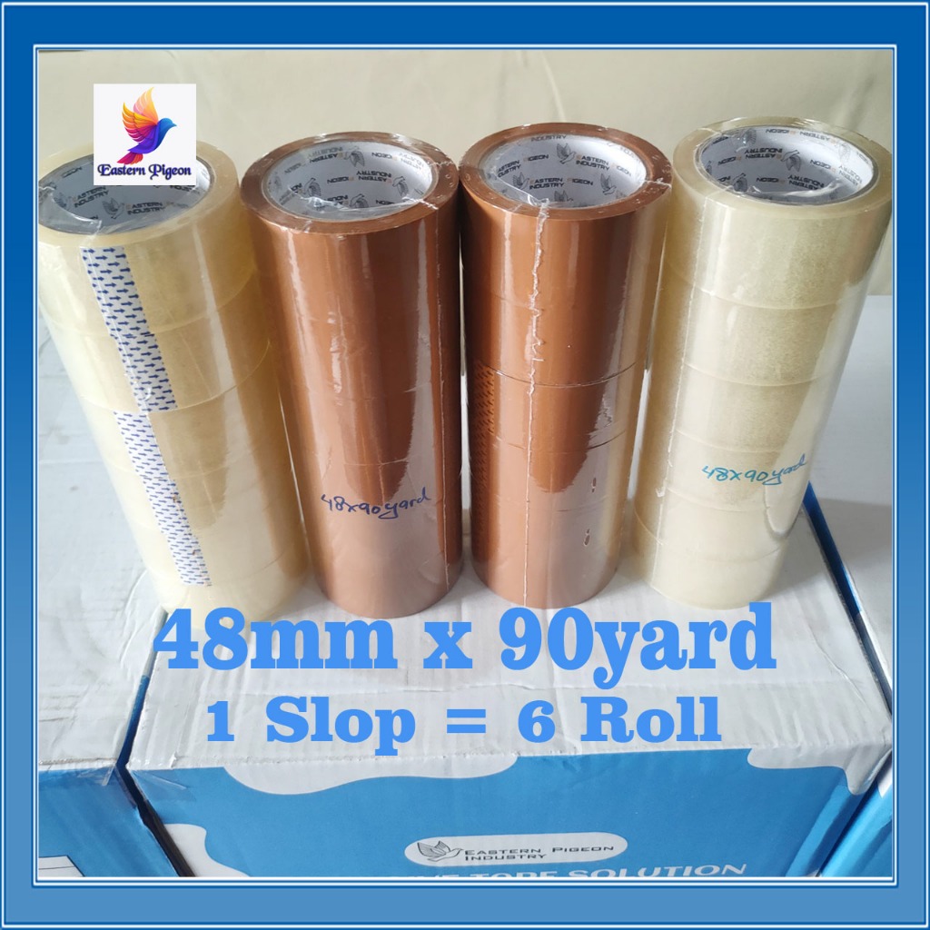 

Eastern Pigeon Lakban 48mmx90yard 1 Slop Isi 6 Roll Selotip 2 Inchi Premium Packing Opp Selasiban Bening 45 Micron