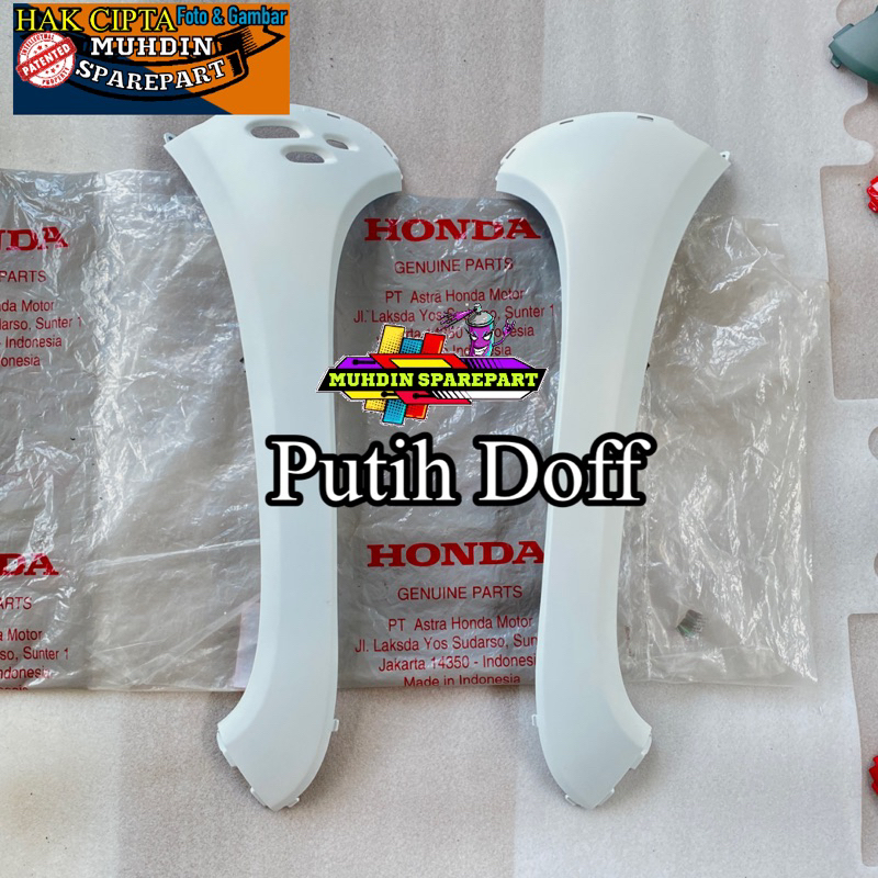 Cover Front Sayap Body Depan Kanan kiri Scoopy New K2F 2021/2022/2023 Putih Dof