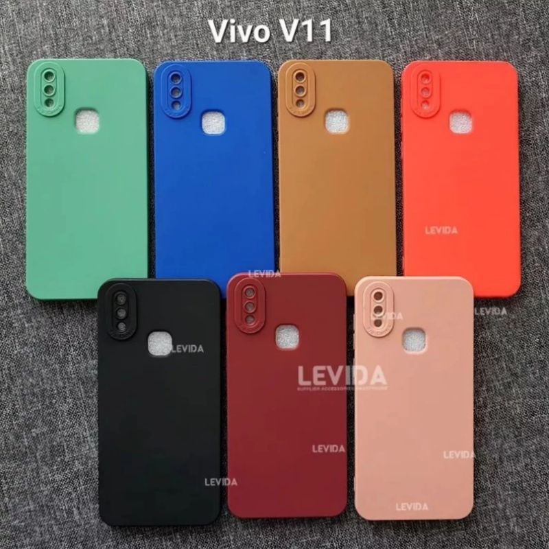 SLICON/CASE MACARON VIVO V9/V11/V11i/V11 PRO CASE TPU PRO CAMERA