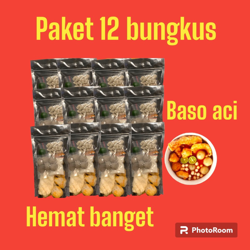 

PAKET 12 BUNGKUS BASO ACI HARGA GROSIR FREE ONGKIR
