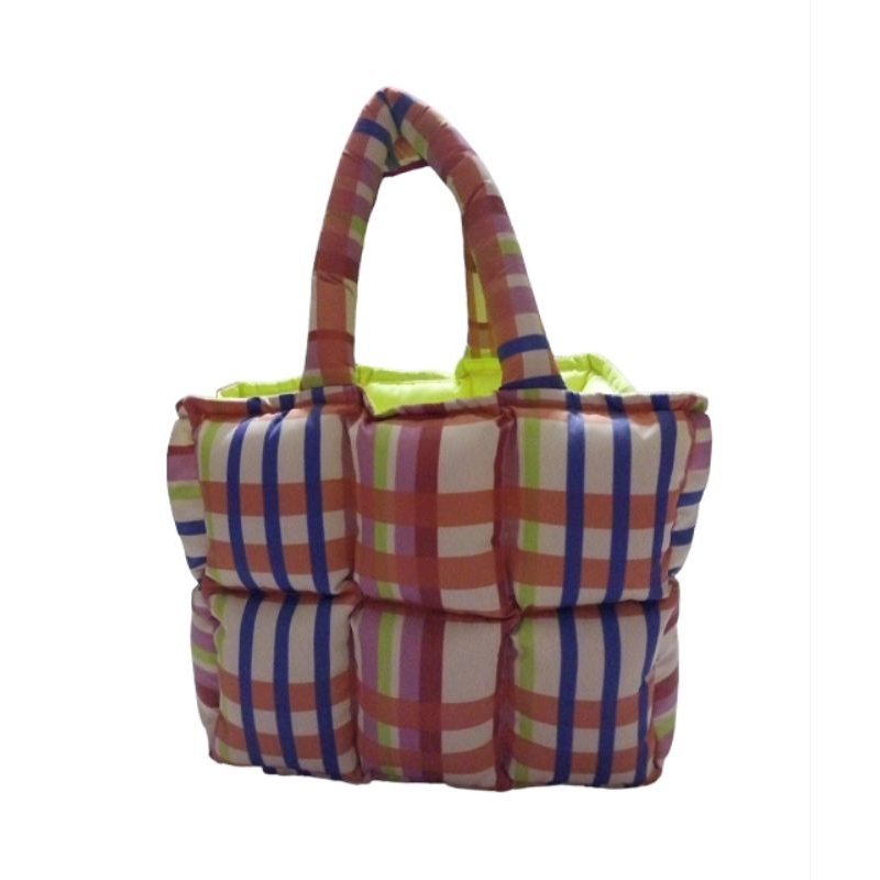 Ready StockBoo Stoodio Plaid Puffy/Pillow Bag