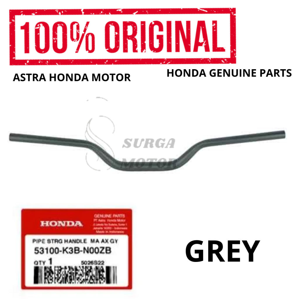 Stang Stir Pipe Steering Handle Honda CB150X Grey Original AHM 53100-K3B-N00ZB Setang Pipa Setir Hen