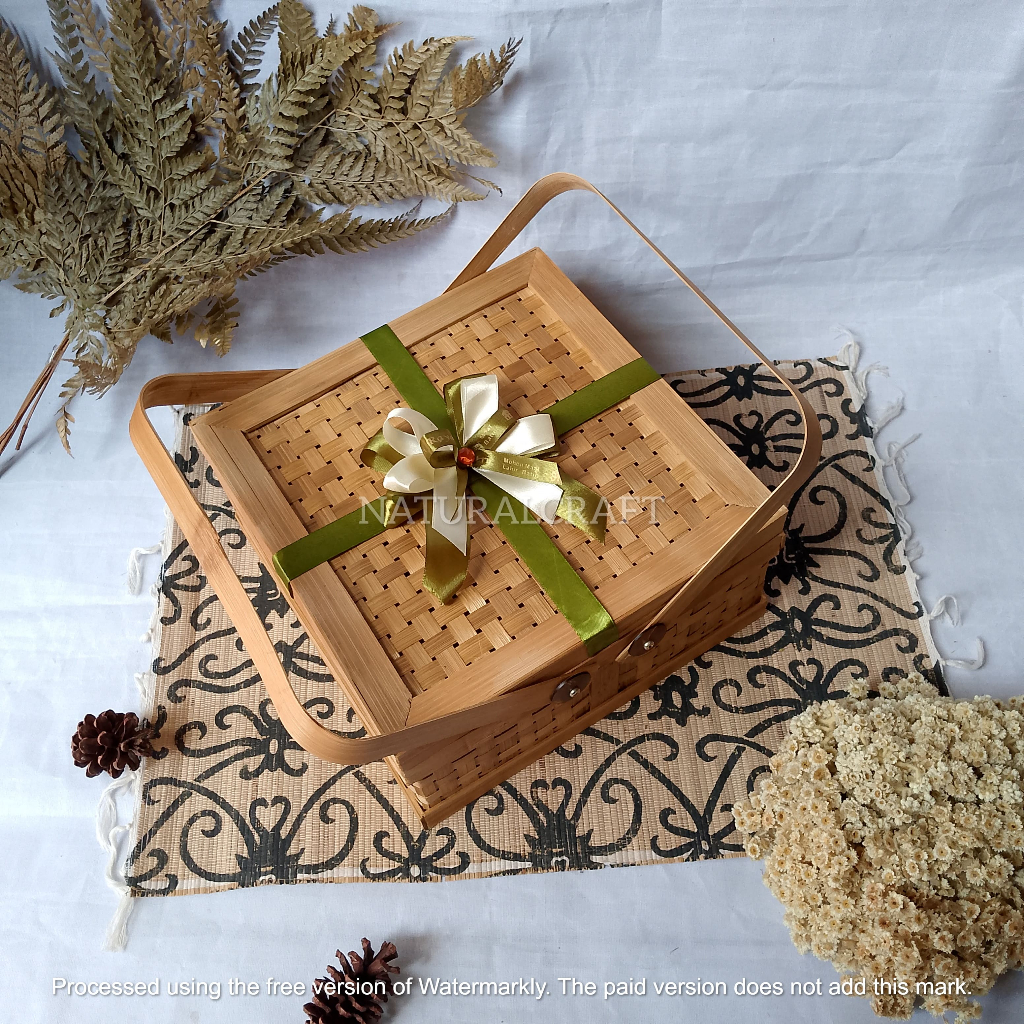 ( R25 ) (B103) R wadah hampers box Pita Exclusive 25cm x 25cm.Wadah Hantaran.Wadah Seserahan.Caterin