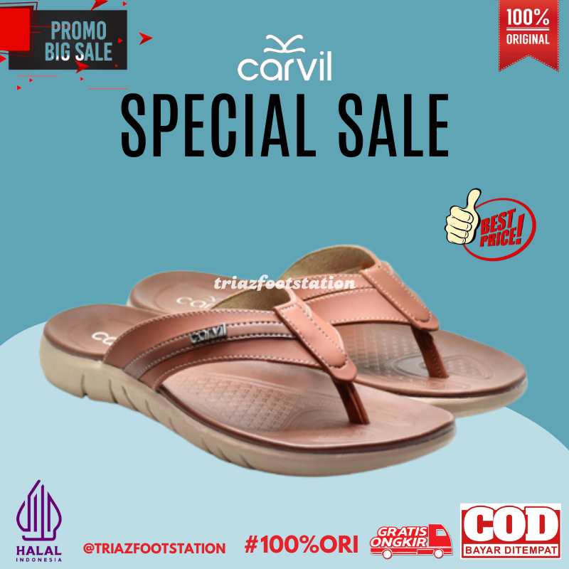 Carvil Sandal Pria LUIS-01 M Jepit Casual Original
