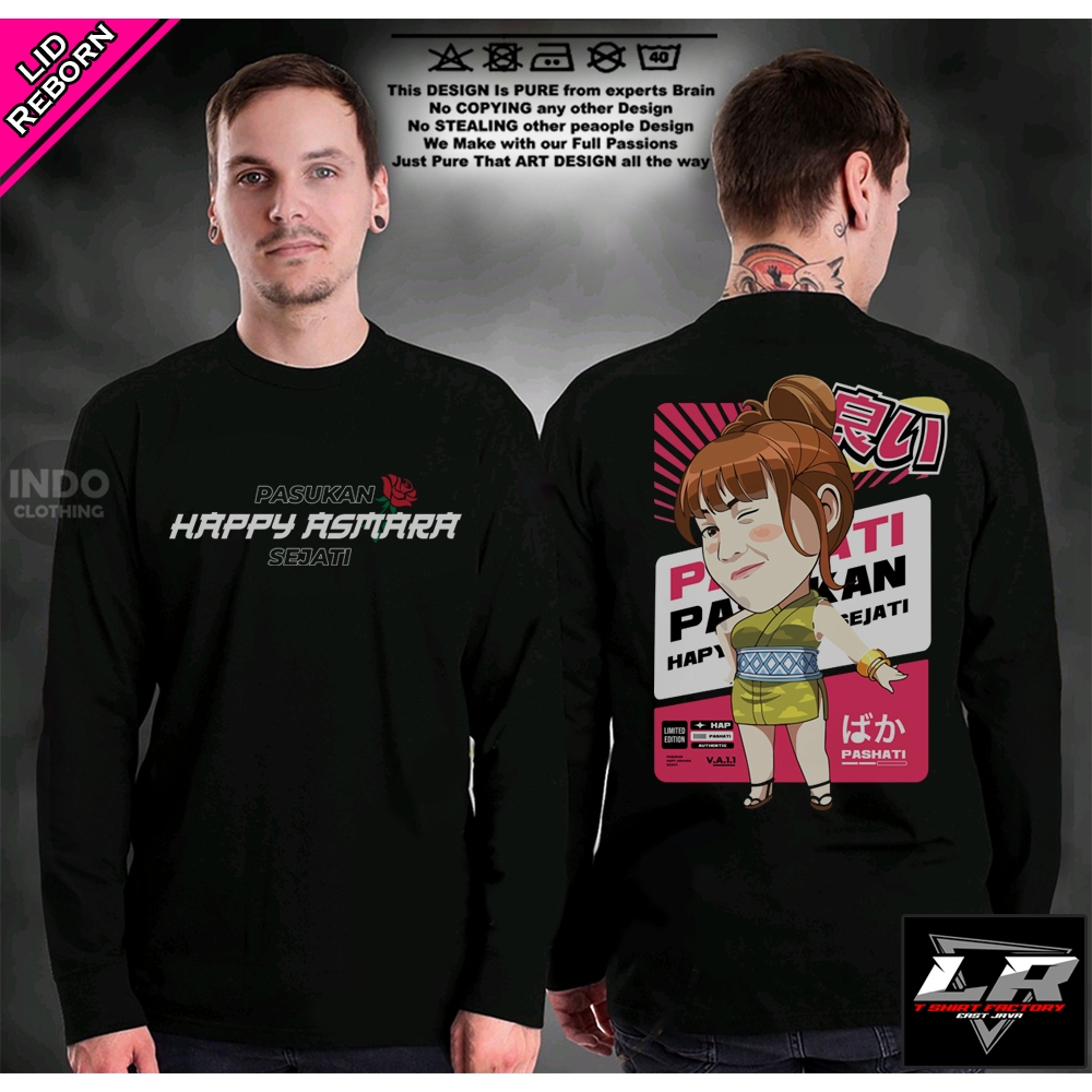 KAOS LENGAN PANJANG HAPPY ASMARA KARIKATUR