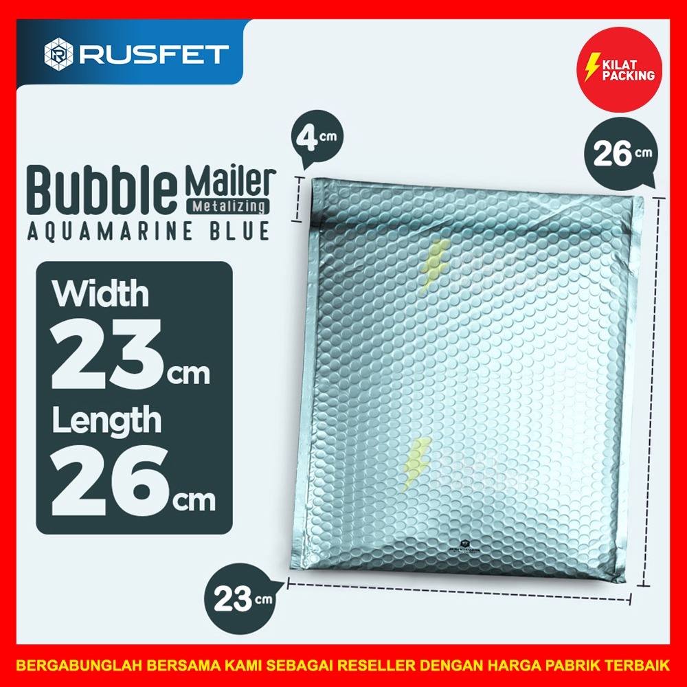 

AMPLOP BUBBLE MURAH | BUBBLE MAILER PREMIUM | POLYBUBBLE MURAH MOTIF LIGHT BLUE METALIC 23x26CM