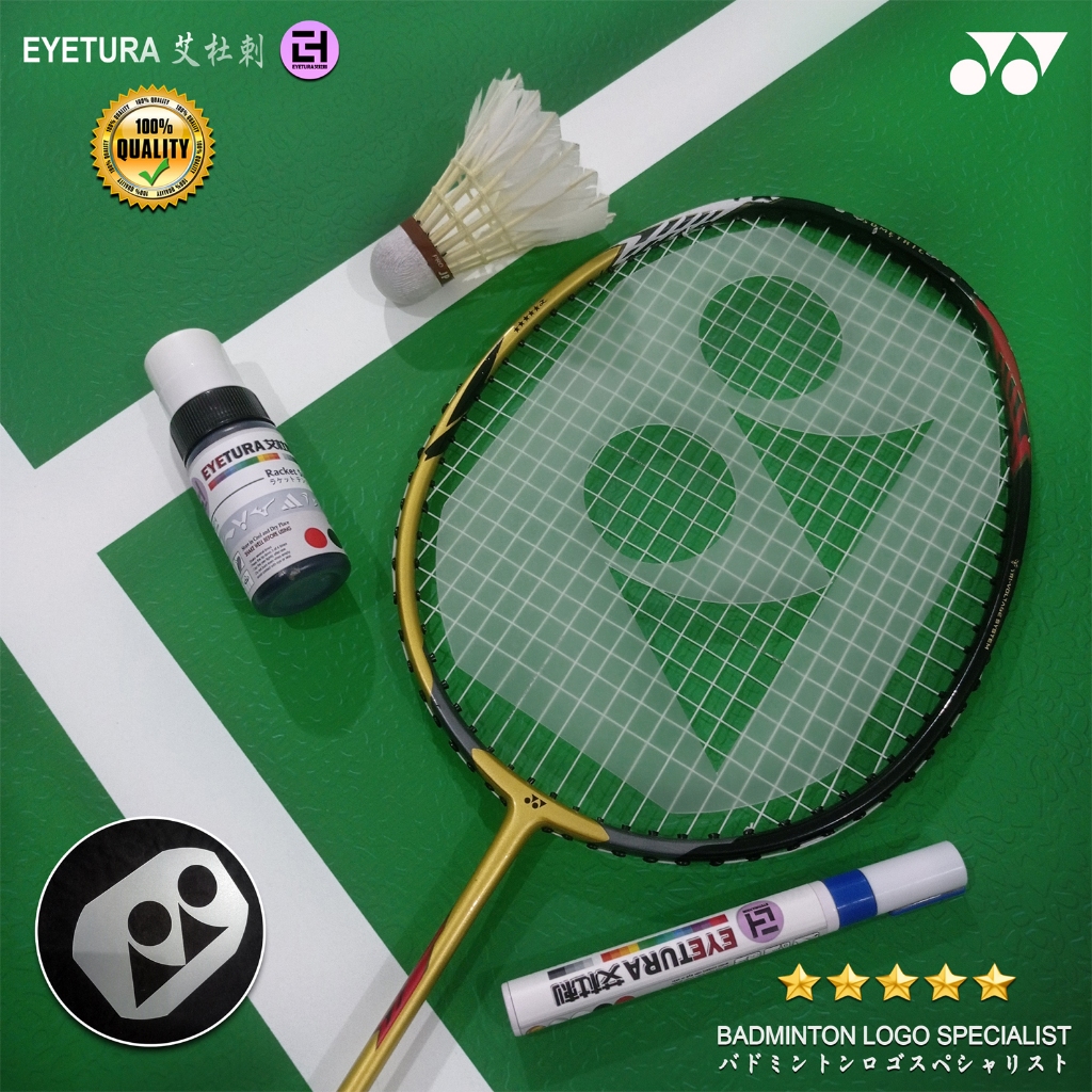Stencil Card / cetakan logo Raket Badminton Bulutangkis - Bahan MIKA