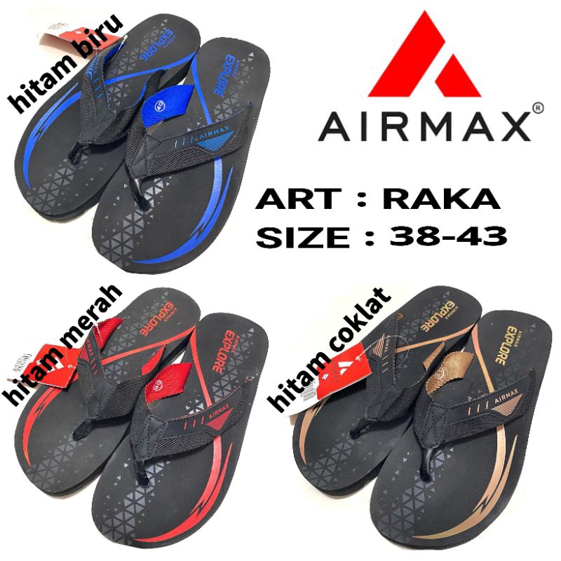 Sandal Japit Spon Pria Airmax Raka 38-43 Sandal Japit Airmax
