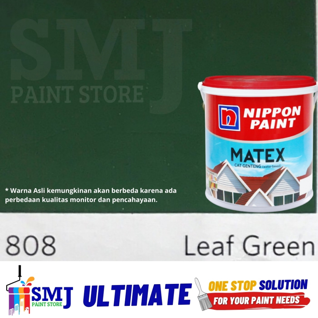Cat  Genteng NIPPON PAINT MATEX CAT GENTENG 808 Leaf Green TINTING Ukuran 2,5L