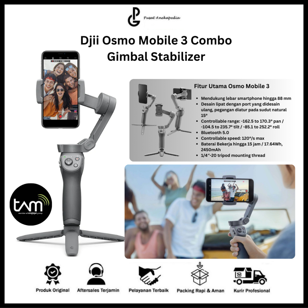 Dji Osmo Mobile 3 Combo Gimbal Stabilizer - Dji Osmo Mobile 3 New Original
