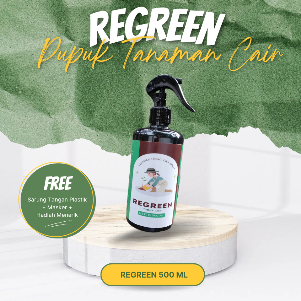 Pupuk Cair Organik Cair REGREEN 500 ml Buah Organik Untuk Tanaman Dan Buah Untuk Sayur Jagung Padi