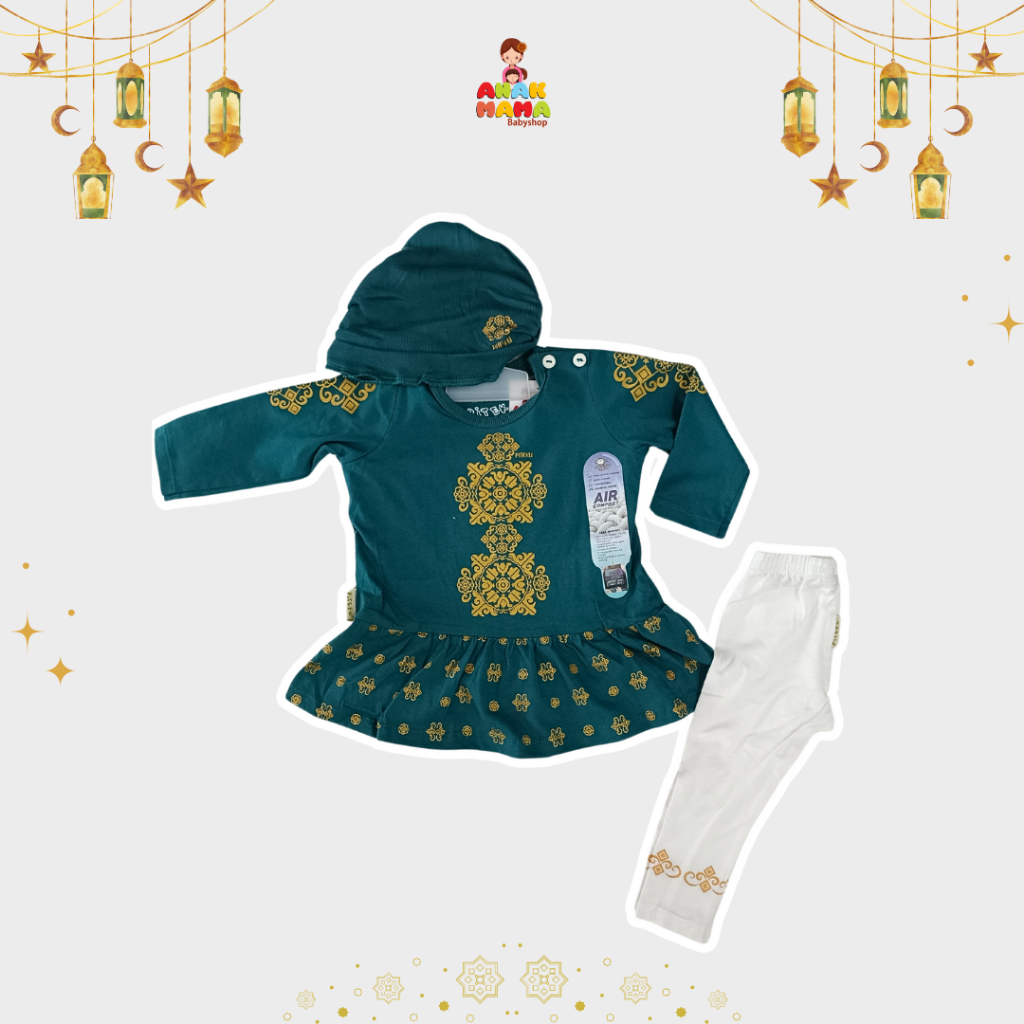 Setelan muslim bayi perempuan piteku