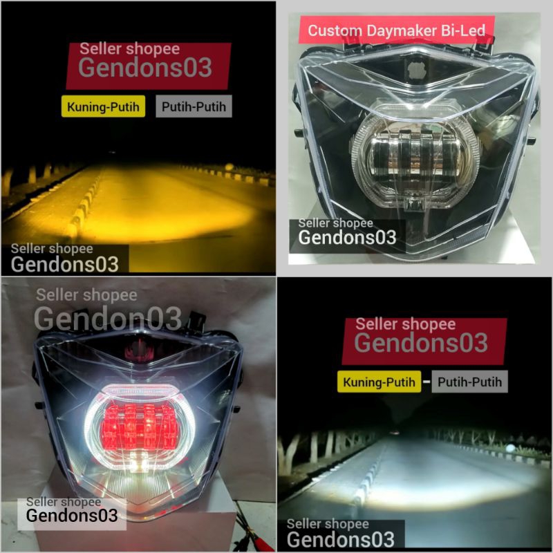 New Reflektor Lampu Bi-Led Daymaker custom Beat ESP 2016-2019