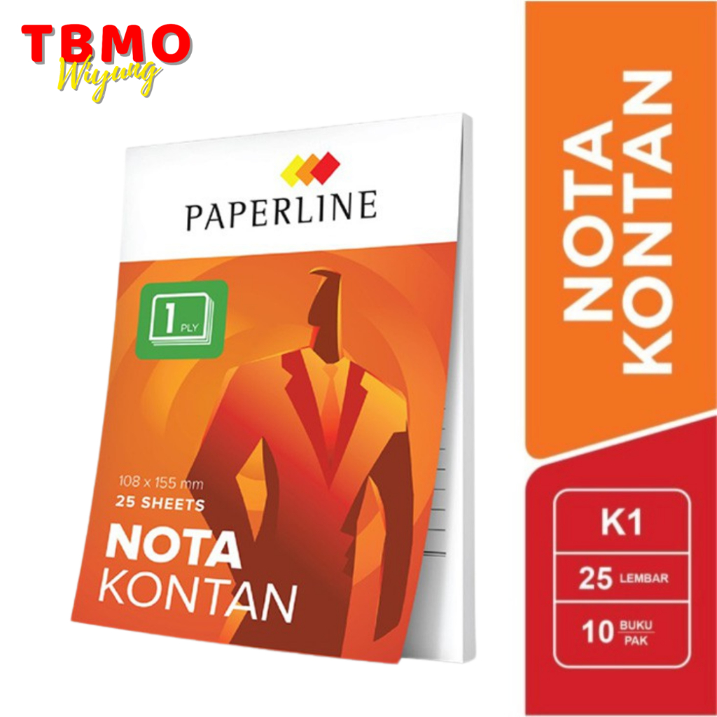 

TBMO Nota Kontan Paperline K1 / Nota Kontan Kecil Per Pack Isi 10