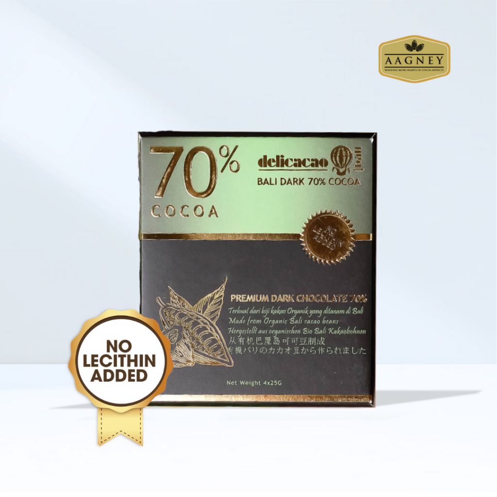 

Aagney Cocoa - Delicacao Premium Dark Chocolate 70% Cocoa | Cokelat Bali