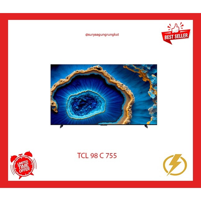 DIGITAL QLED TV TCL 98 INCH GOGLE TV - 98 C 755