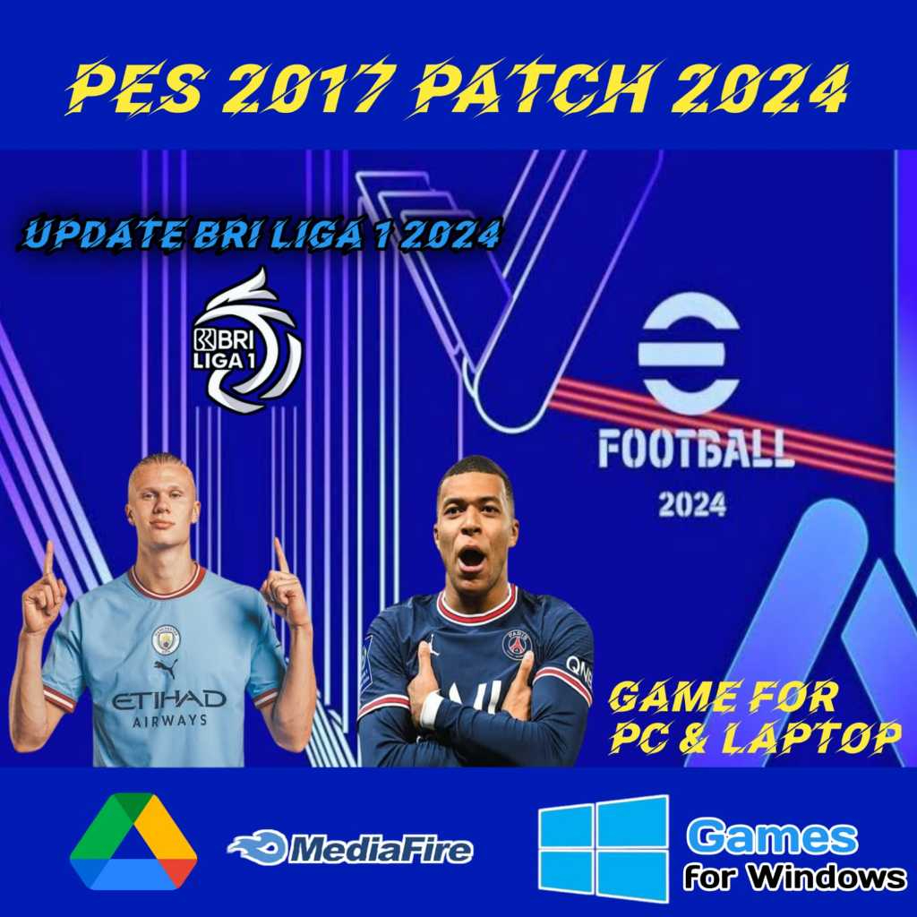 PES 2017 MOD BRI LIGA 1 SEASON FEBRUARI 2024 -PES 2017 PATCH 2024 - GAME PC - GAME LAPTOP