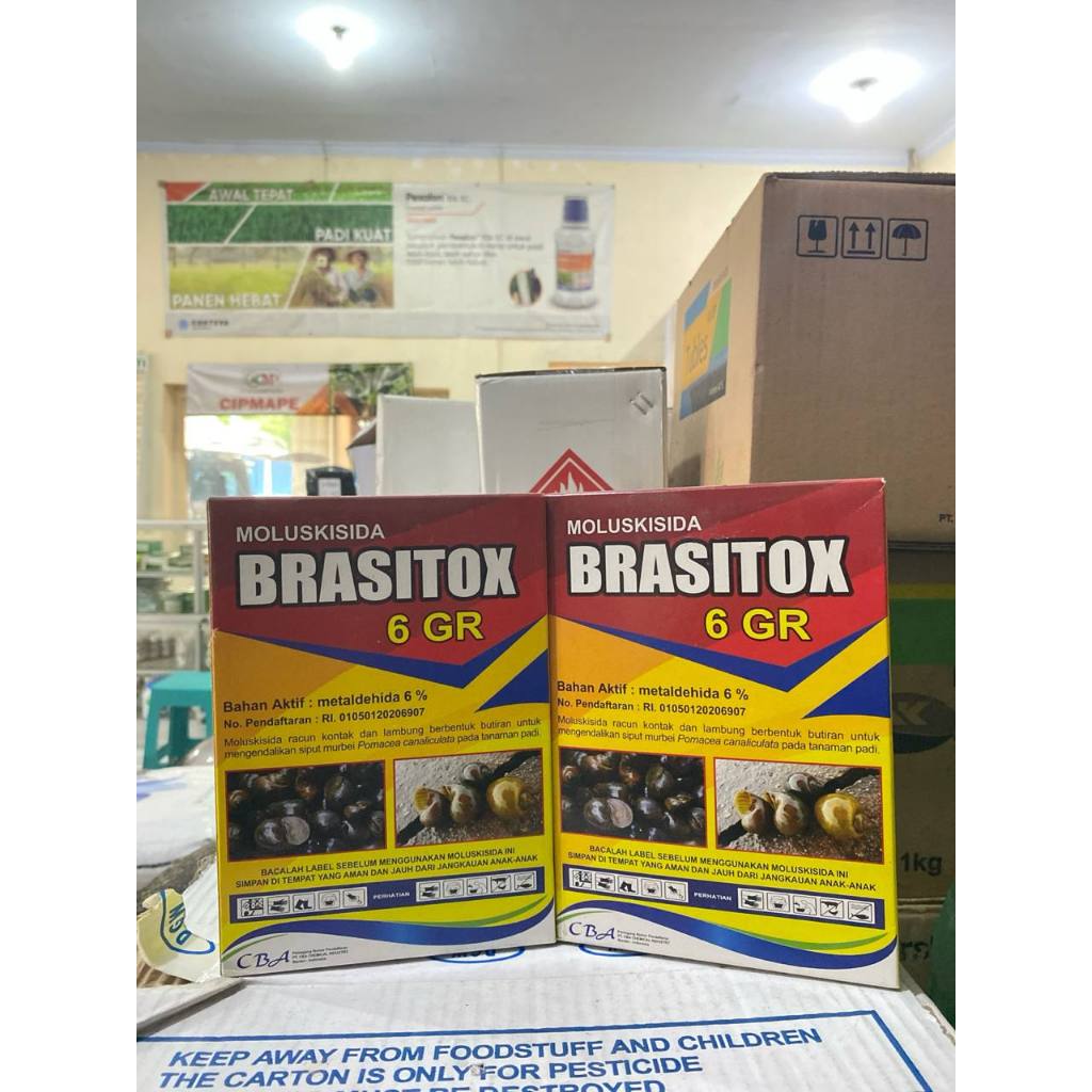 Moluskisida Brasitox 6 GR 250 gram Obat keong racun keong siput bekicot tanaman padi sawah seperti T