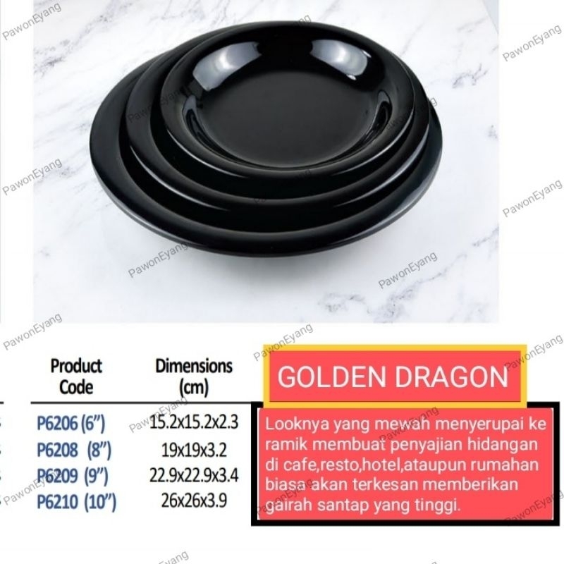 Grosir Melamin P6210 Piring Lontong 10 Inch Horeka Golden Dragon Premium