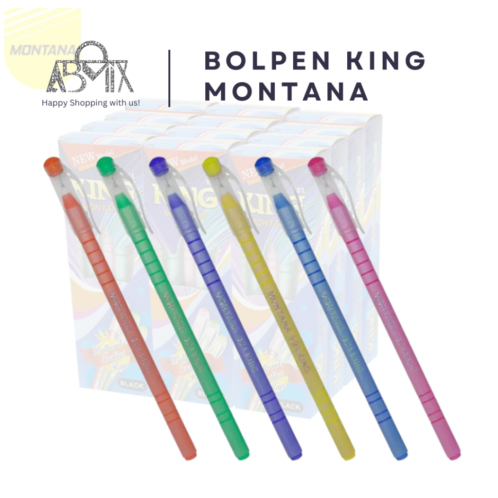 

Pulpen Tinta Hitam King Montana Tip Premium Tebal