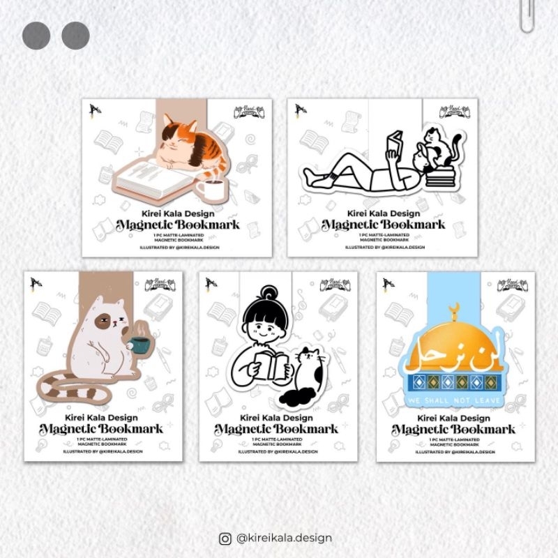 

Pembatas Buku Unik Lucu Kucing | Magnetic Bookmarks