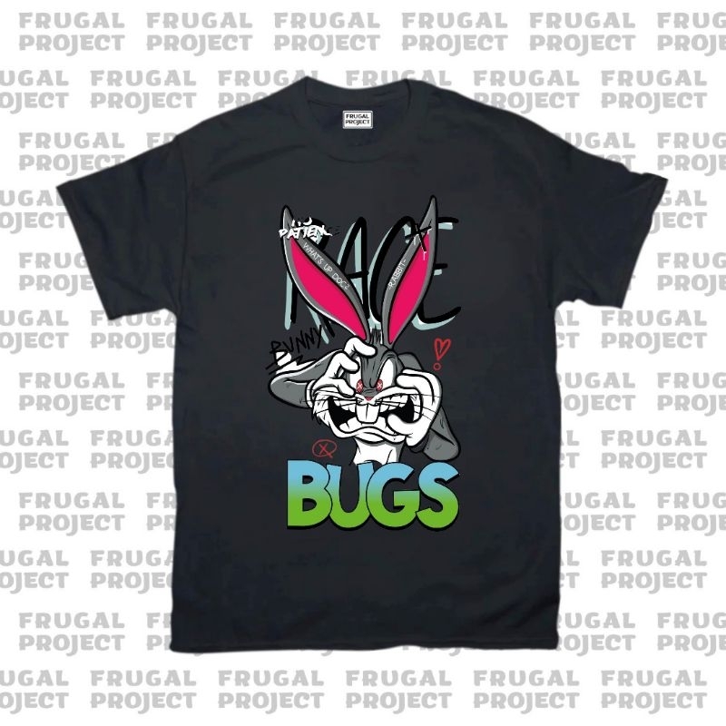 T-shirt Bugs Bunny Gravity Kaos Keren Pria Wanita
