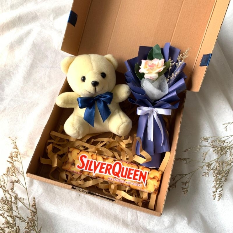 

Buket Hampers Box + boneka + coklat | buket premium hampers | hampers box