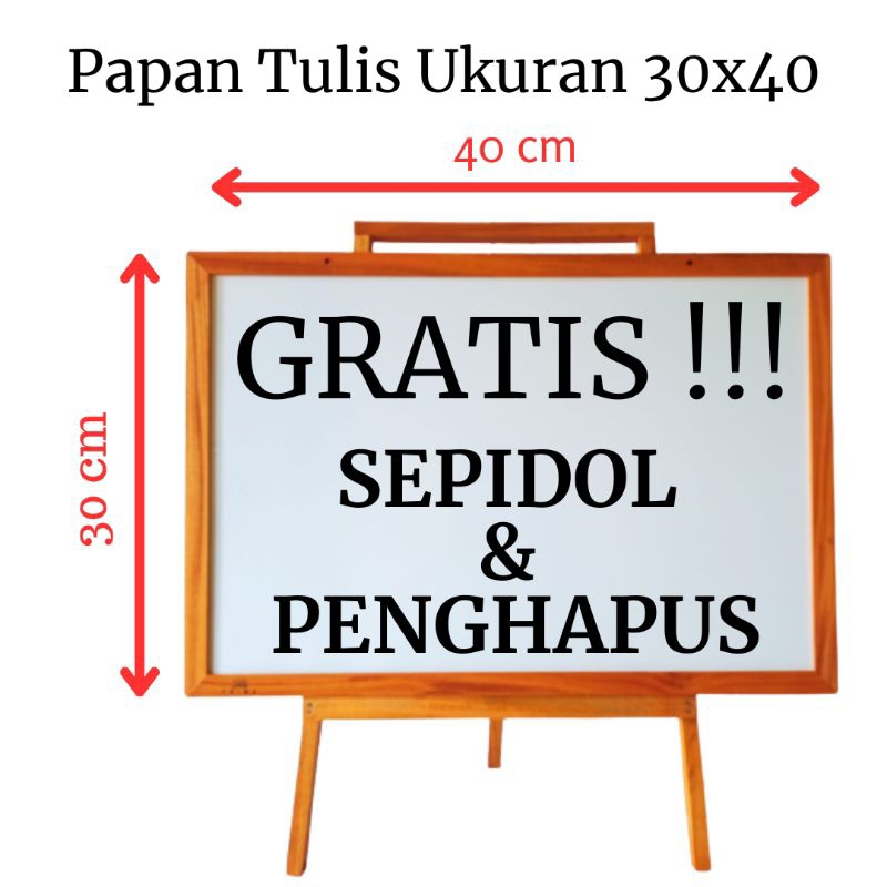 

Papan Tulis Anak / Papantulis Whiteboard Ukuran 30X40