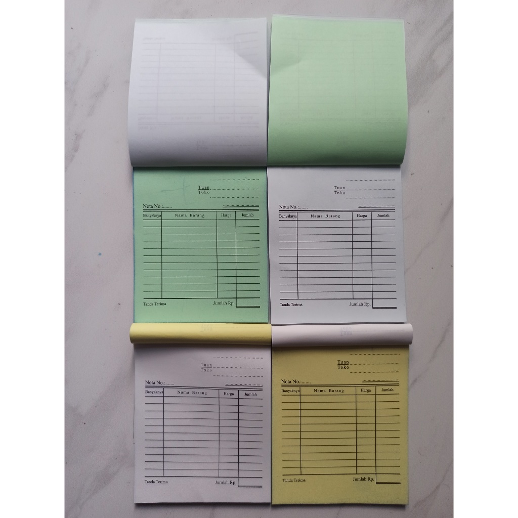 

Nota 2 Ply, Nota NCR, Nota Kecil, Nota Kontan Ukuran 10 x 13,5 cm