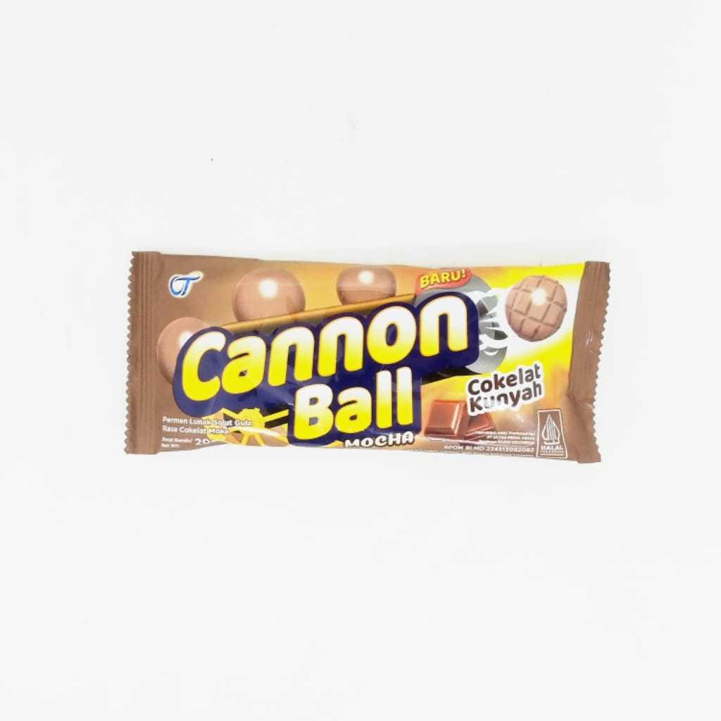 

cannon ball cokelat mocha 20gr - cannon ball cokelat kunyah mocha