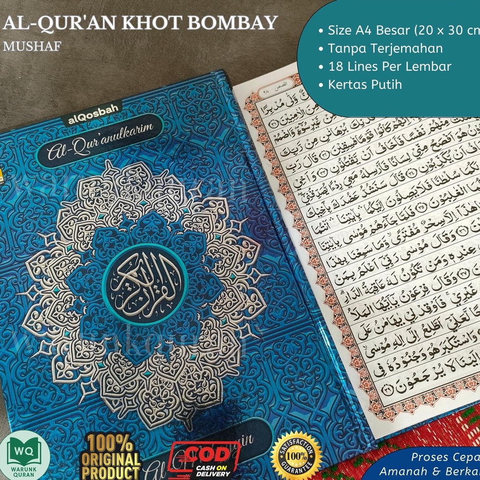 

ART S45K Quran Mubayyin Khot Bombay A4 Besar