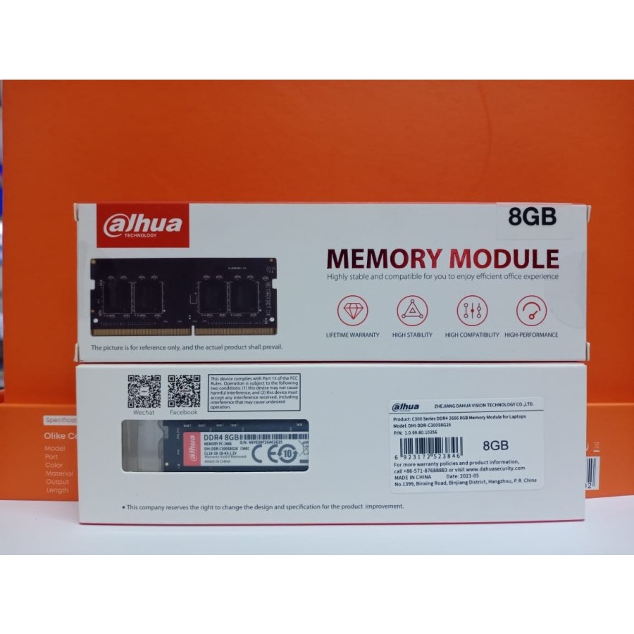 RAM DDR4 DAHUA 8GB PC-21300 SODIMM / PC21300 / 2666Mhz 8 GB Laptop