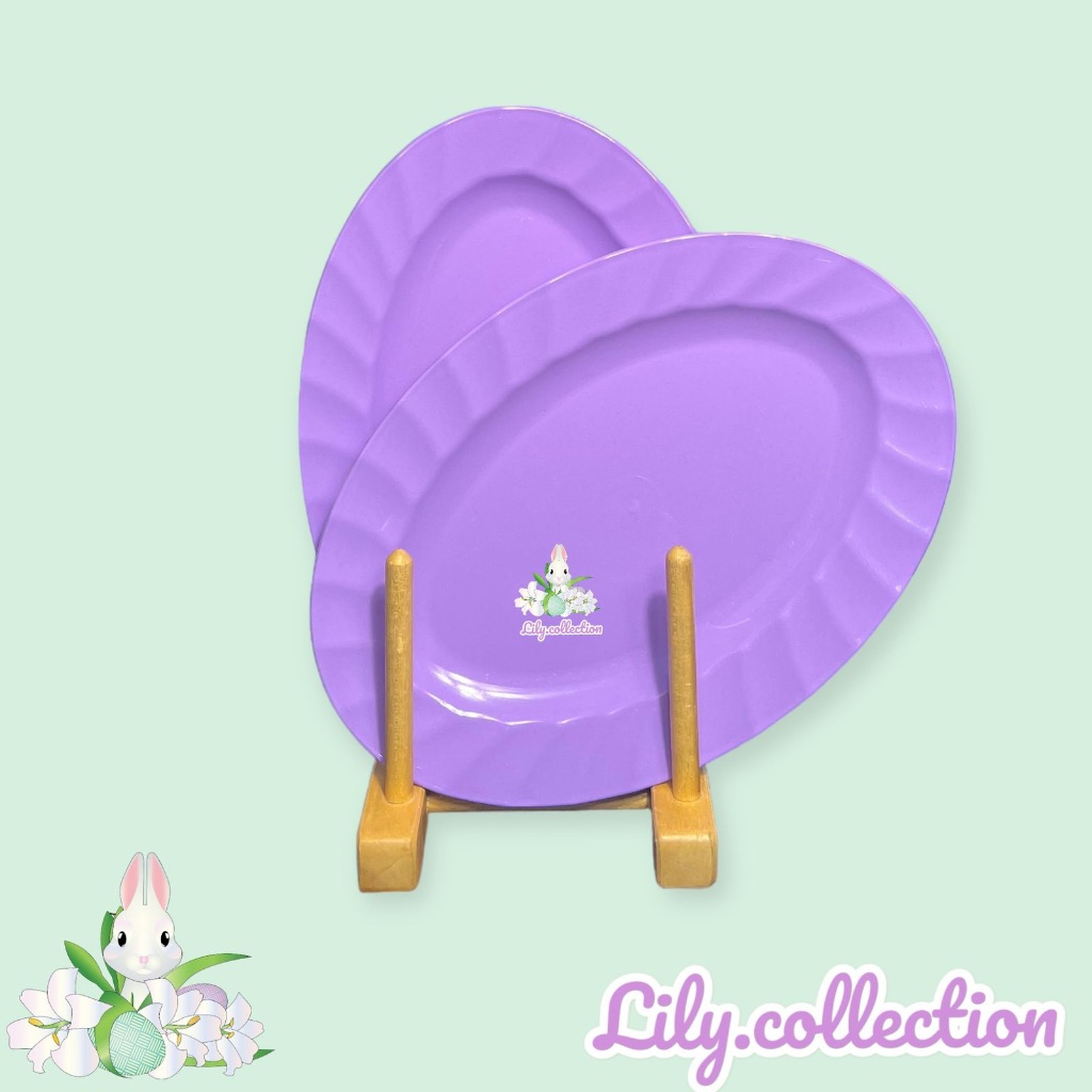 LILYCOLLECTION Piring saji melamin besar / piring saji melamin oval / piring kerang melamin / piring