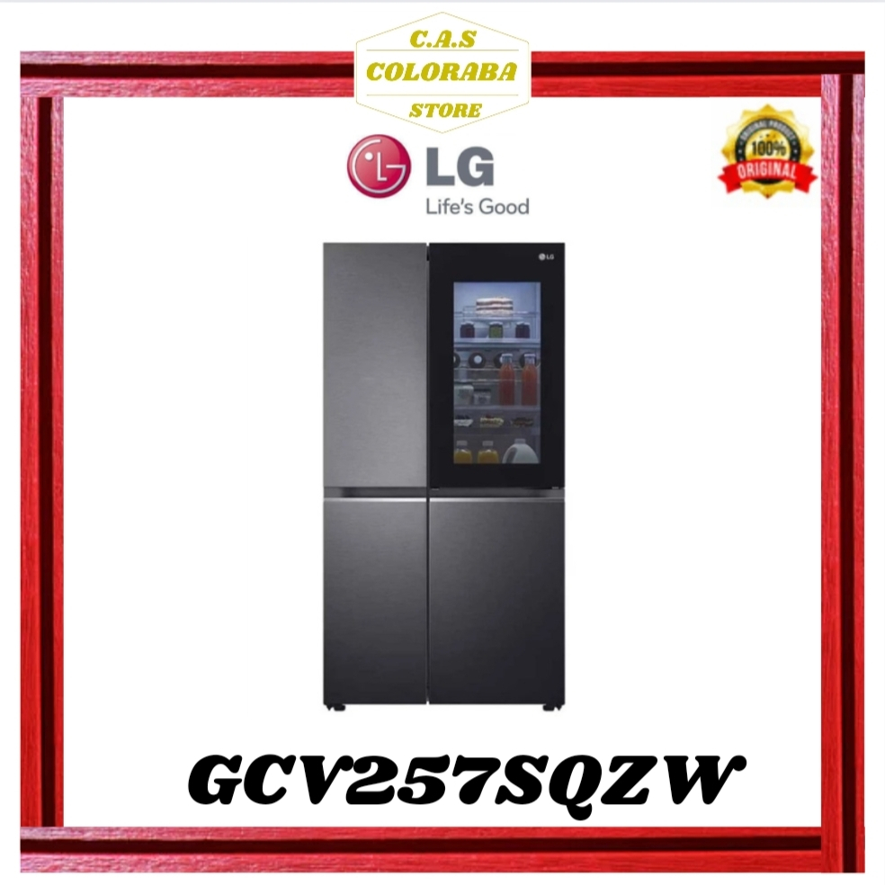 KULKAS LG GCV257SQZW KULKAS SIDE BY SIDE INVERTER GC-V257SQZW GCV257 GC-V257 KULKAS LG SIDE BY SIDE